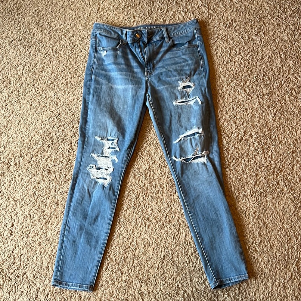 American Eagle skinny ripped jeans